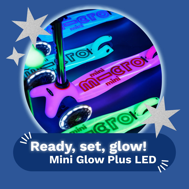 Micro Kids Maxi Glow Plus LED Scooter - Jelly Green [Ages 5-12]