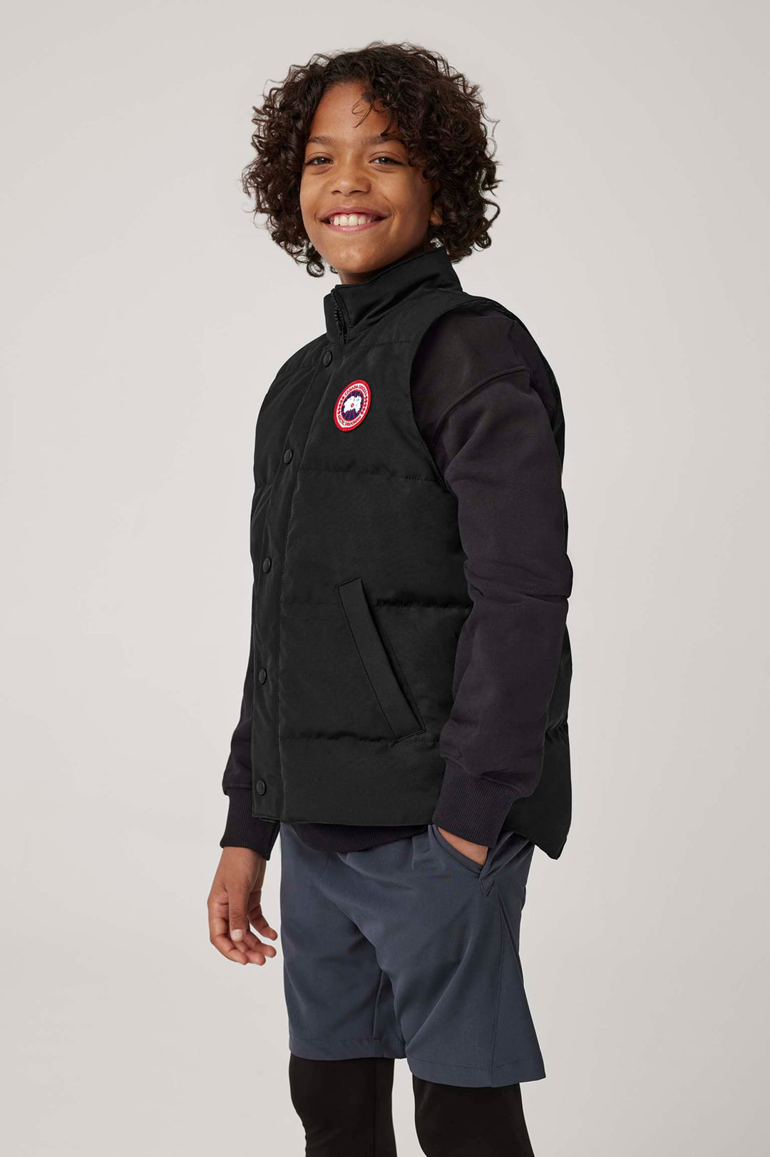 Canada Goose Kids Youth 4554Y Vanier Down Vest - Black