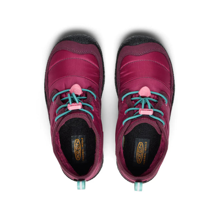 >KEEN Kids Howser II Waterproof Chukka - Beaujolais/Pool Blue