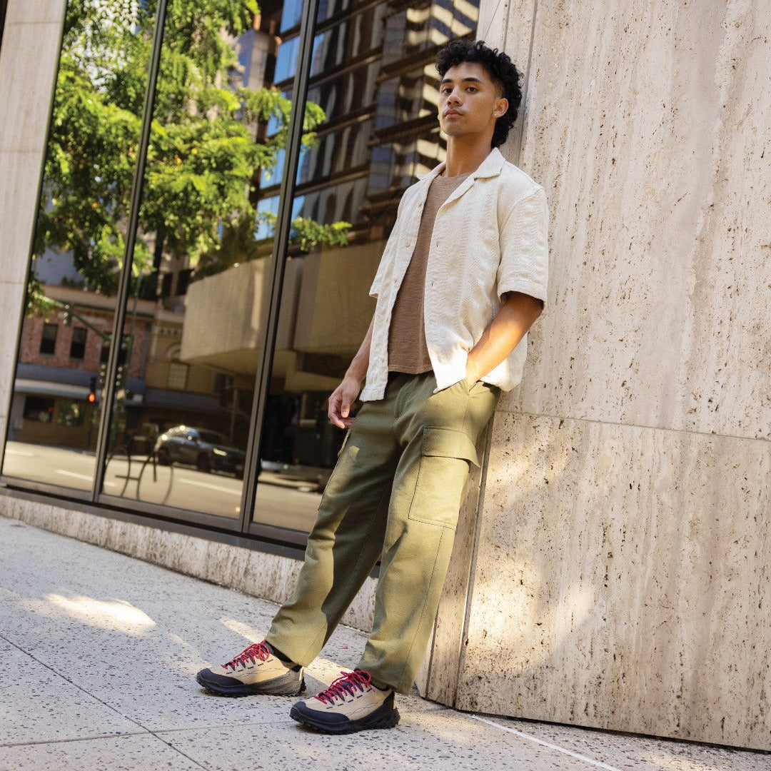 >KEEN Men's Jasper Zionic Sneaker - Safari/Sky Captain