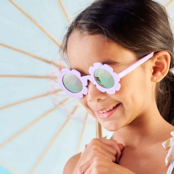 Babiators Kids Flower Polarized Sunglasses - Lavender / Mirrored Lenses