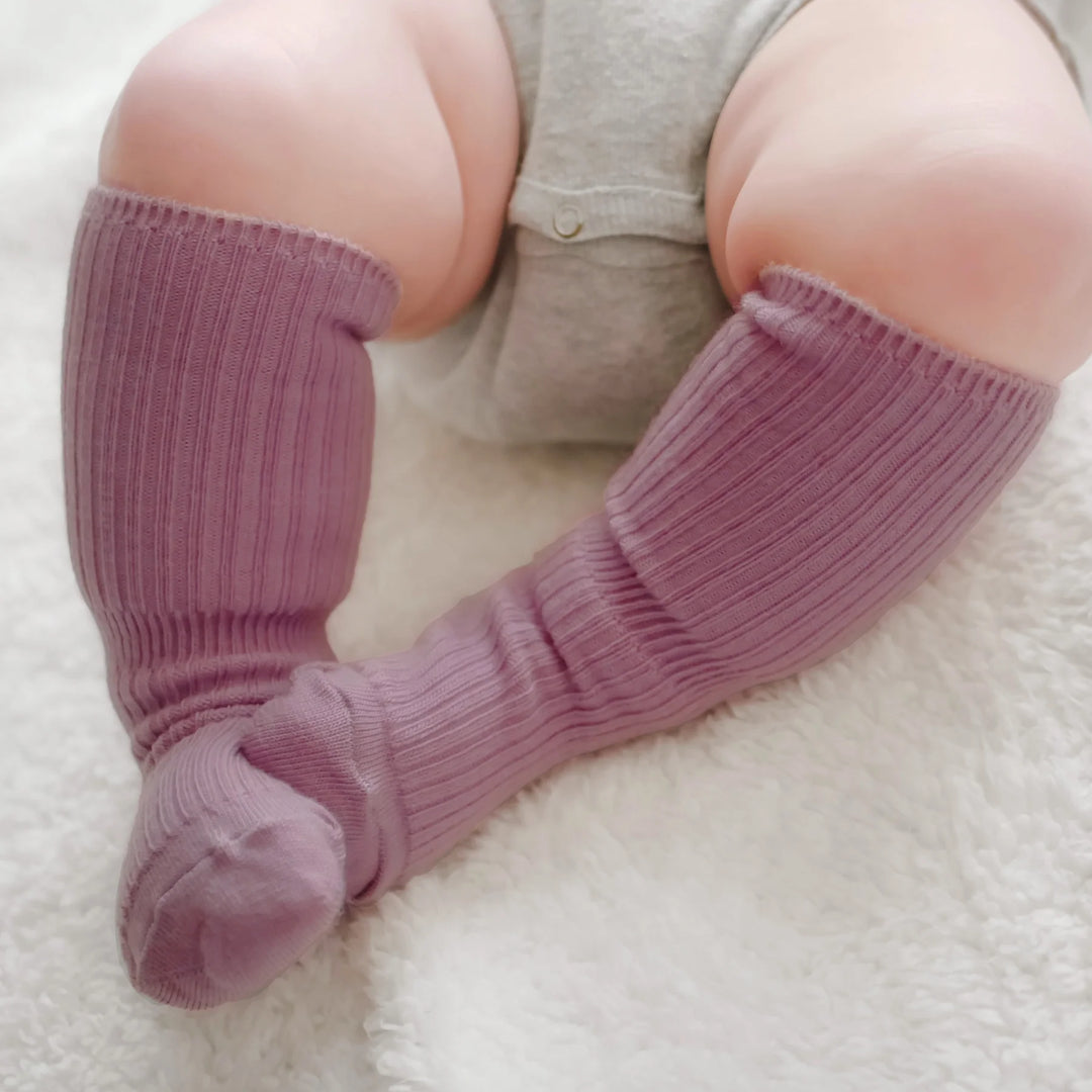 >Woolino Baby and Toddler Wool Socks - Pink &amp; Rose
