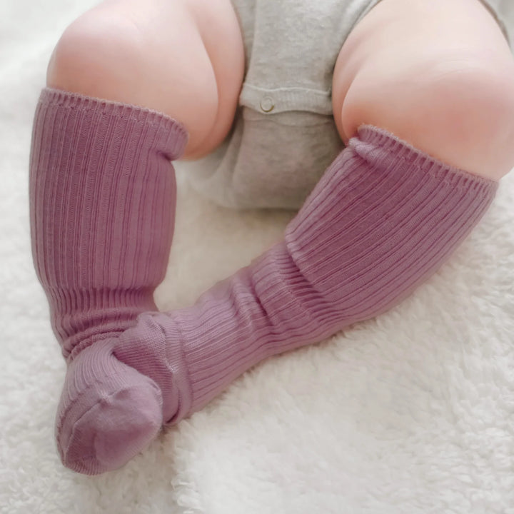 >Woolino Baby and Toddler Wool Socks - Pink &amp; Rose