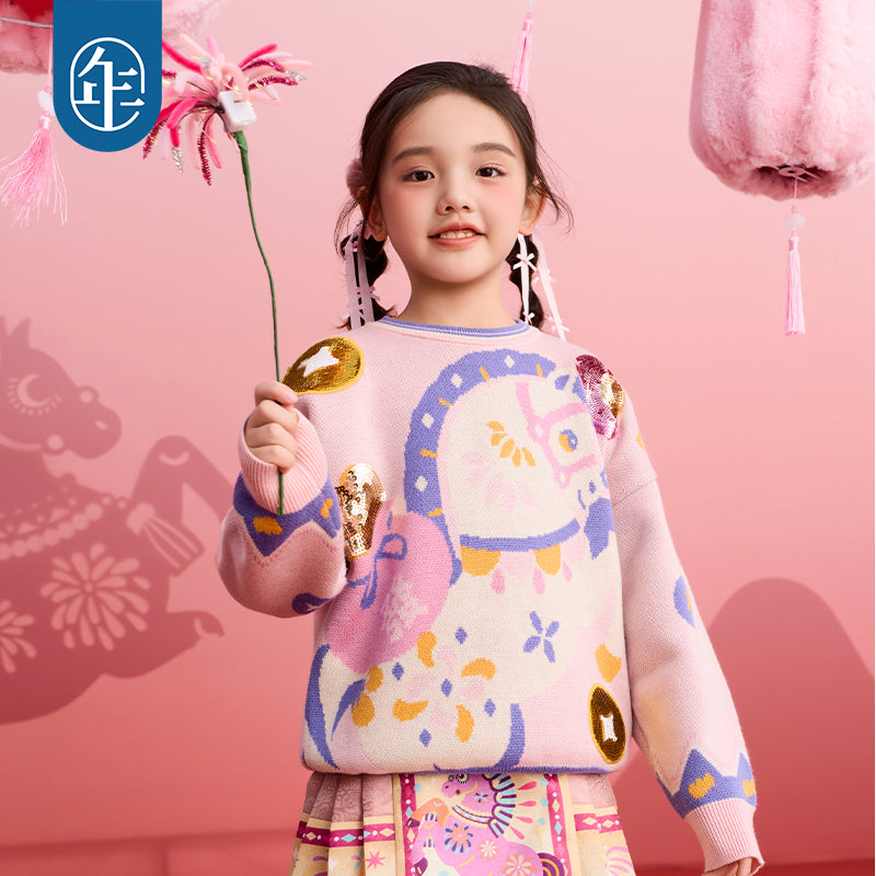 >Nian 年衣 马上有钱毛衣 - 初桃粉