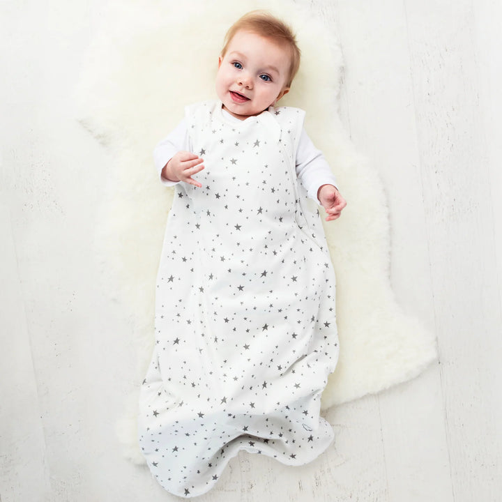 >Woolino 4 Season CLASSIC Merino Wool &amp; Organic Cotton Baby Sleep Bag - Star White