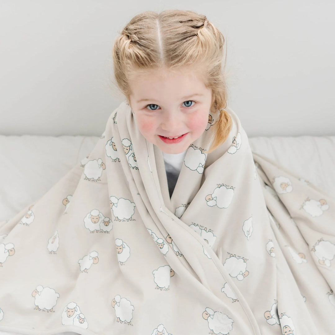 >Woolino Merino Wool 4 Season Toddler Blanket 52.5" x 40" - Sheep