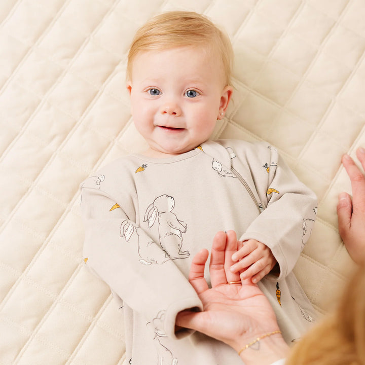 >Woolino Baby Merino Wool & Organic Cotton Slumber Sack Sleep Bag - Bunny