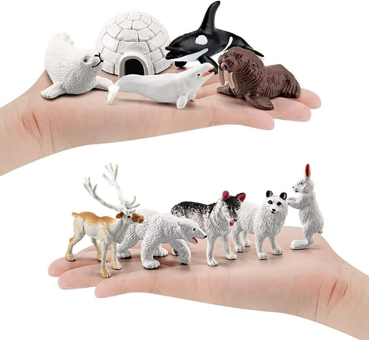 11 Pcs Mini Polar Animal Arctic Sea Glowing Figurines