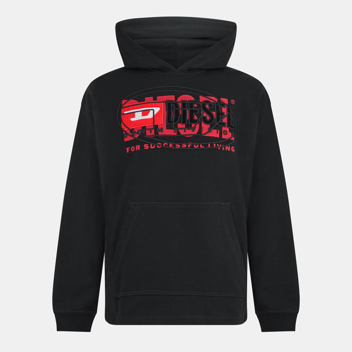 Diesel Kids Black Hooded Sweatshirt - 8Y
