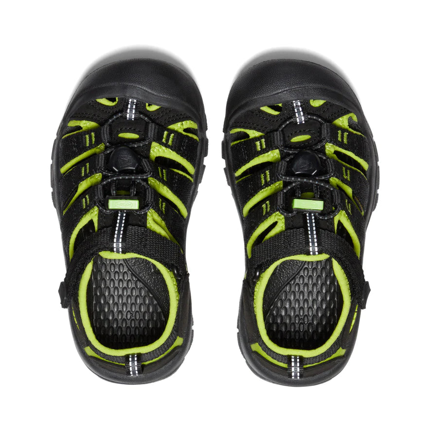 >KEEN Kids Newport H2 Quick-Dry Sandal - Black/Lime Green