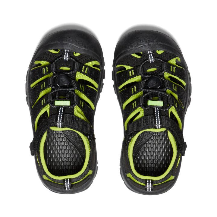 >KEEN Kids Newport H2 Quick-Dry Sandal - Black/Lime Green