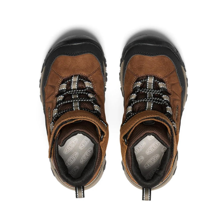 >KEEN Kids Targhee Waterproof All-Terrain Hiking Boot - BISON/BRINDLE