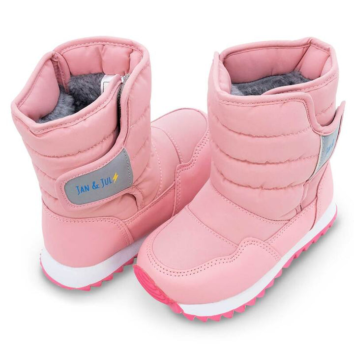 >Jan & Jul Kids Toasty-Dry Tall Puffy Winter Boots - Dusty Pink