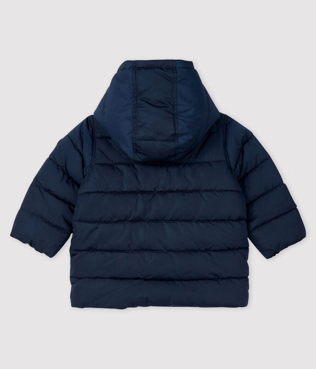 Petit Bateau Baby Boy Quilted Puffer Jacket - Smoking Blue