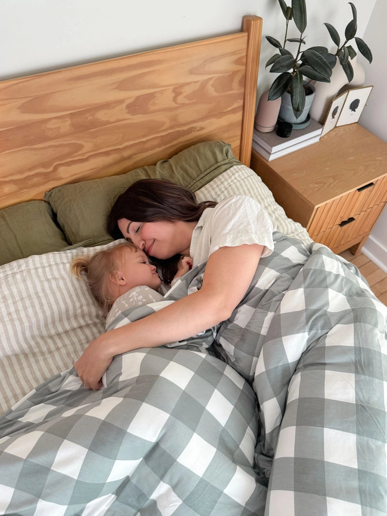 >Gunamuna Adult Twin 2.5 TOG Cloud Blanket [85" x 62"] - ﻿﻿Sage gingham