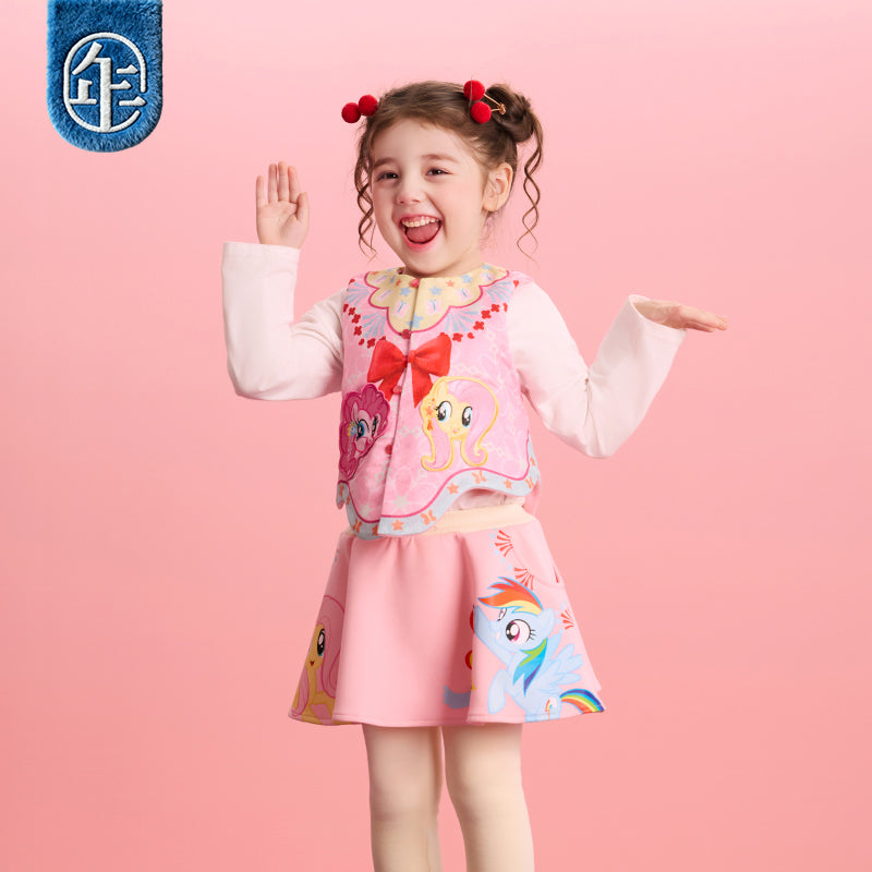 >Nian 年衣 小马宝莉新年裙裤 - 石蕊粉