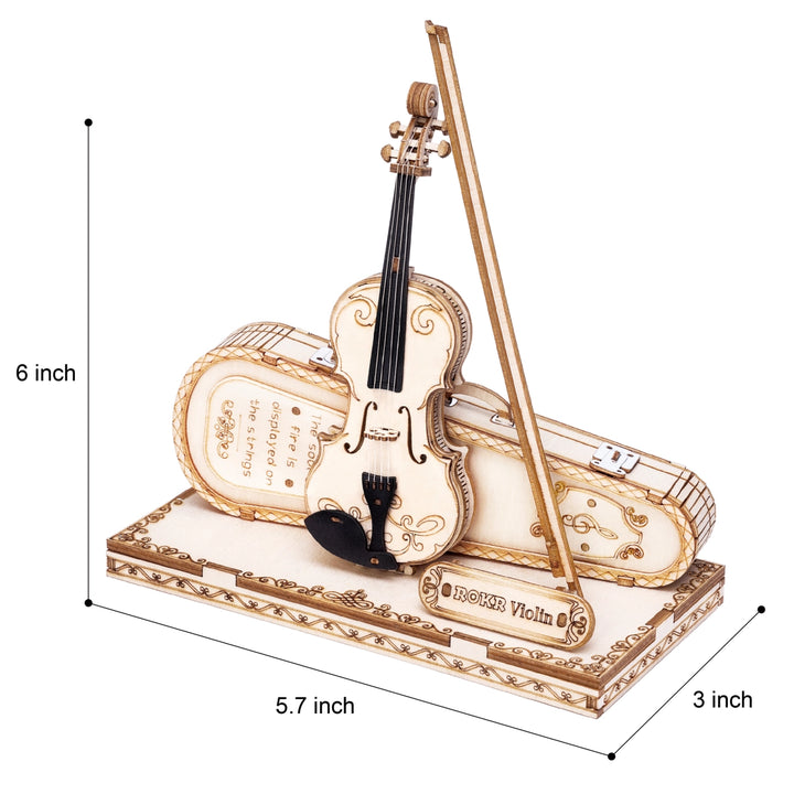 Hands Craft 3D Laser Cut Wooden Puzzle: Violin Capriccio