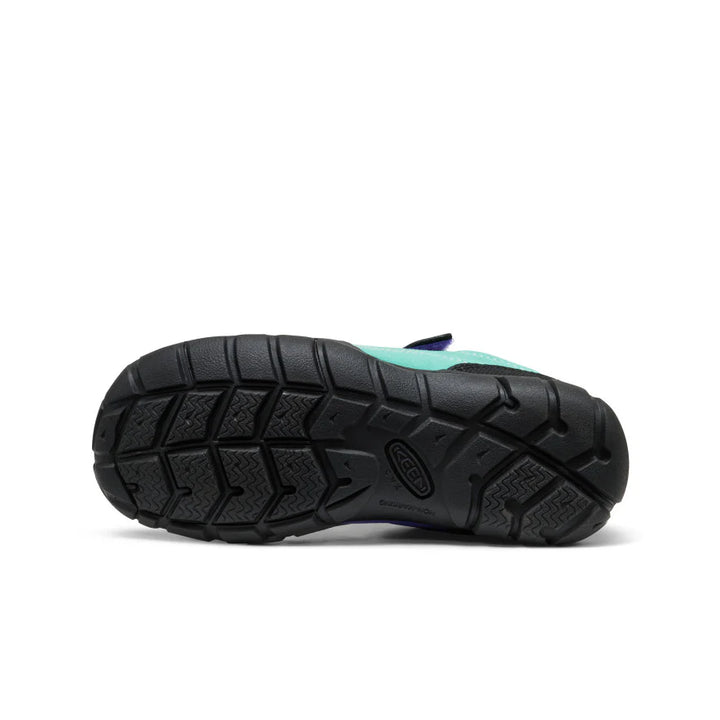 >KEEN Kids Jasper II Play-Anywhere Comfort Leather Sneaker - Bright Aqua/Purple Opulence