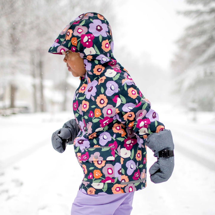 >Jan & Jul Kids Cozy-Dry Waterproof Jacket - Winter Flowers