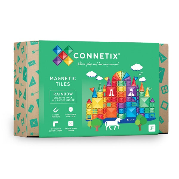 >CONNETIX Rainbow Tiles - 102 Pieces Creative Pack