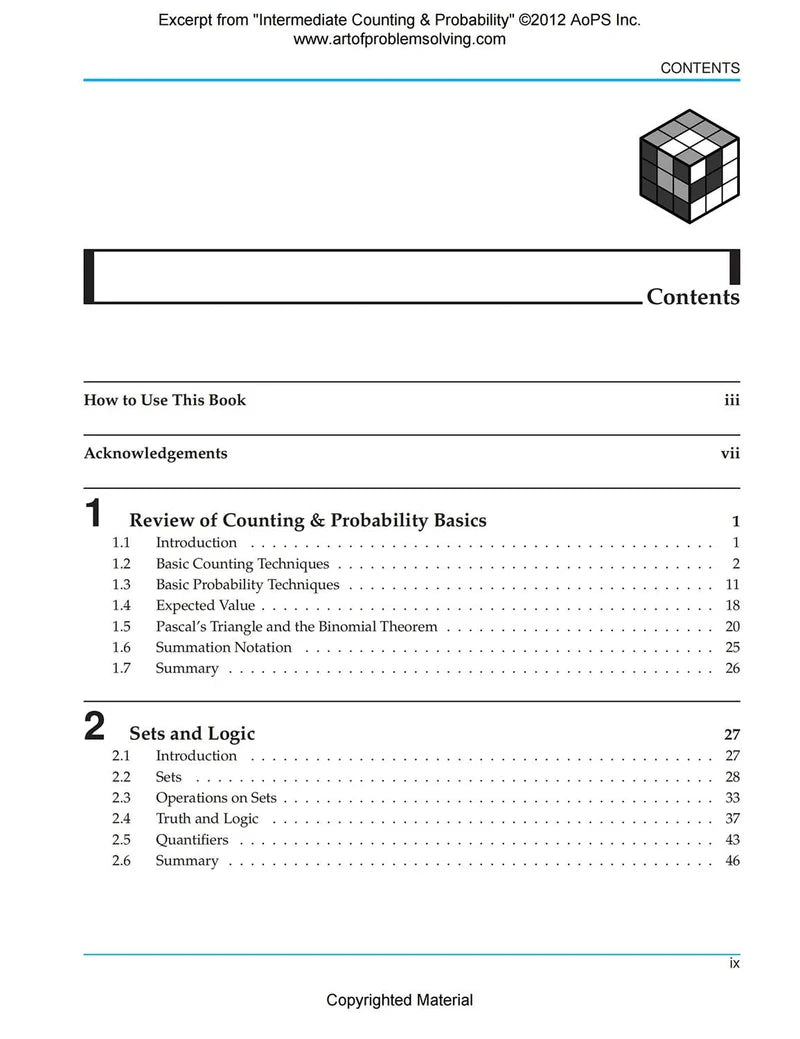 AoPS - Intermediate Counting & Probability (Text + Solutions) - Ages 14+