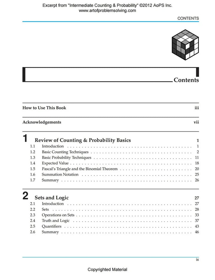 AoPS - Intermediate Counting & Probability (Text + Solutions) - Ages 14+
