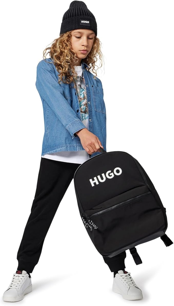 Hugo Logo-Appliqué Backpack - Black