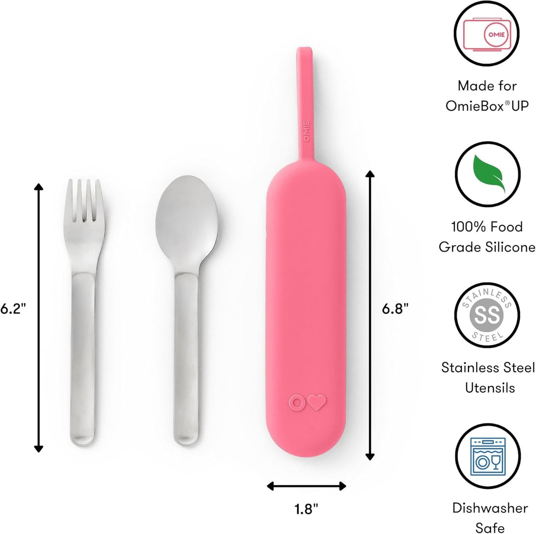 OmieBox UP Lunch Box Fork, Spoon + Pod Set [4-color]