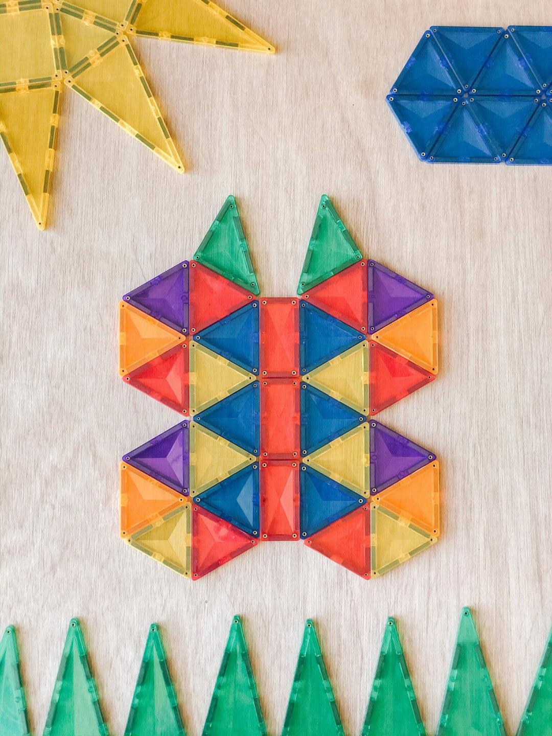 CONNETIX Rainbow Tiles - 62 Piece Set Starter Pack