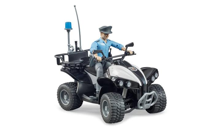 >Bruder 63011 Police Quad w/ Light Skin Policeman and Accessories