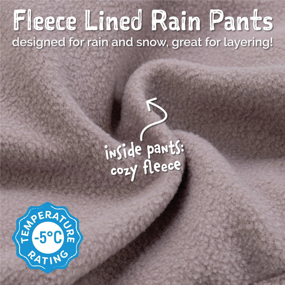 >Jan & Jul Kids Cozy-Dry Rain & Snow Pants - White Tulip