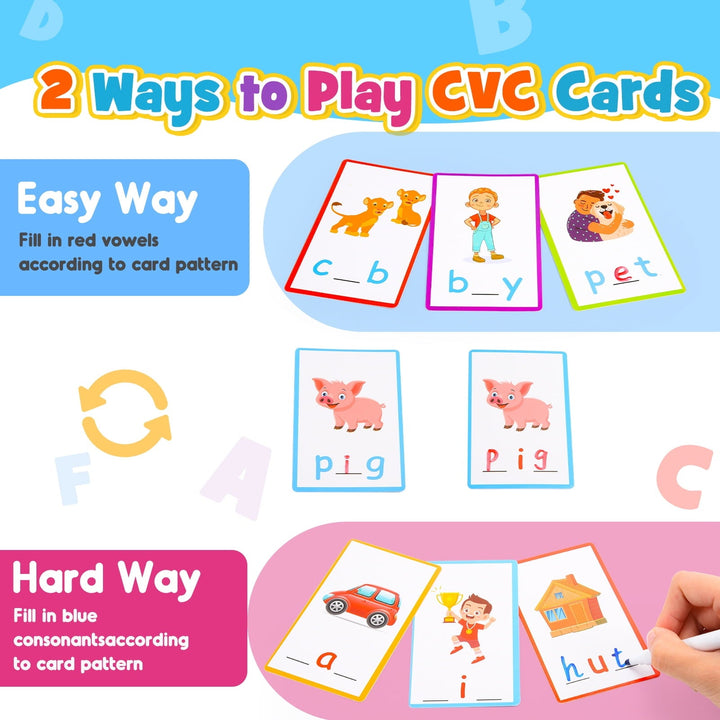 Kids Words Writing & Spelling Flash Cards 120 Pieces