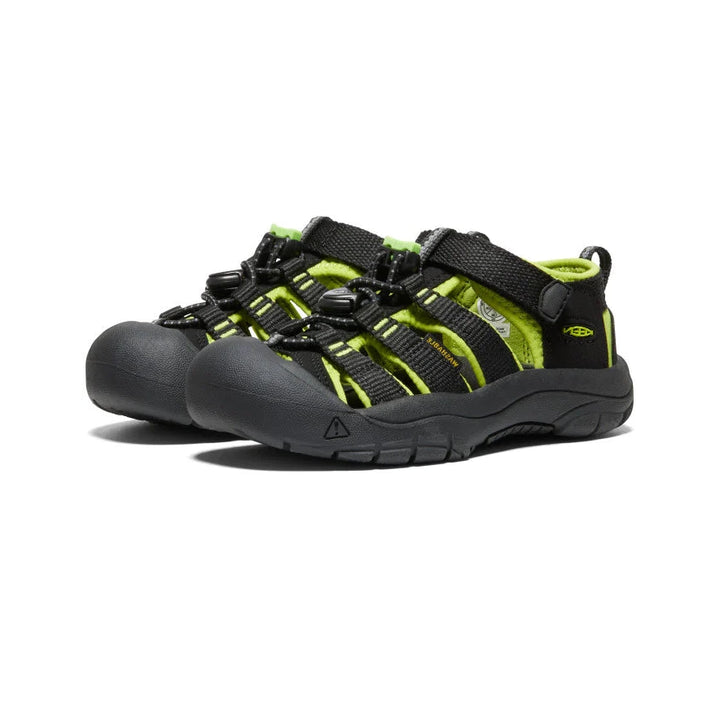 >KEEN Kids Newport H2 Quick-Dry Sandal - Black/Lime Green