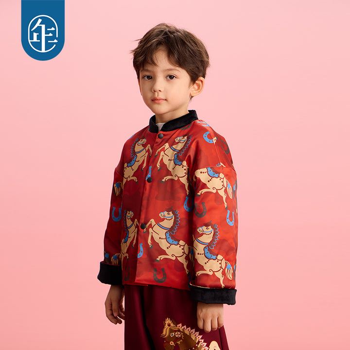 >Nian 年衣 跃马新程唐装 - 年衣红