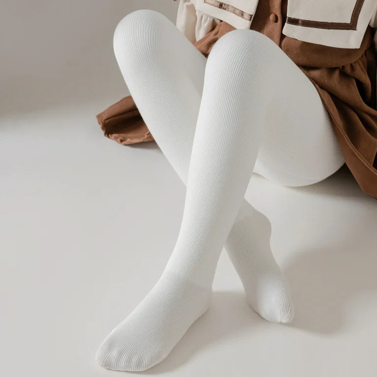 La Perla Girl Tights with Fiocchi Baguette Logo - White - 3-4Y