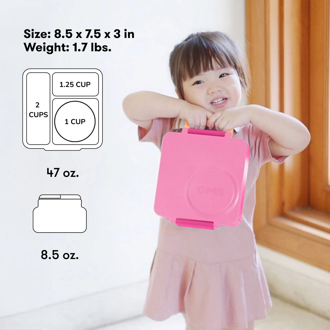 OmieBox Lunch Box - Pixie Pink 3-7Y