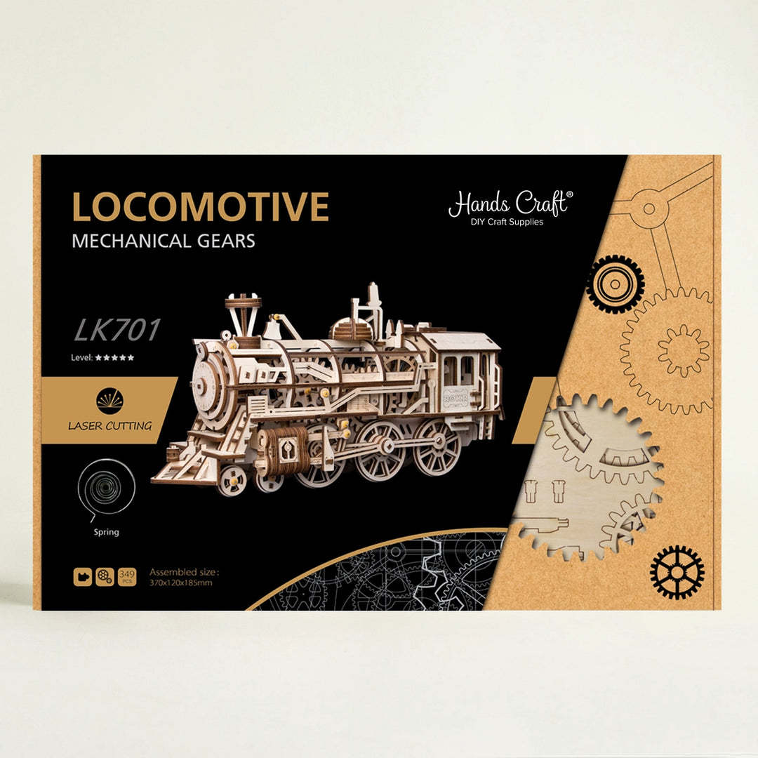 >Hands Craft DIY Wooden Puzzle: Locomotive