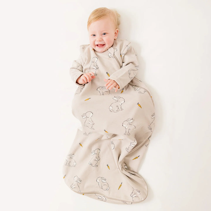 >Woolino Baby Merino Wool & Organic Cotton Slumber Sack Sleep Bag - Bunny