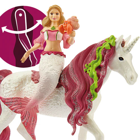 >Schleich BAYALA - Mermaid Feya riding underwater unicorn