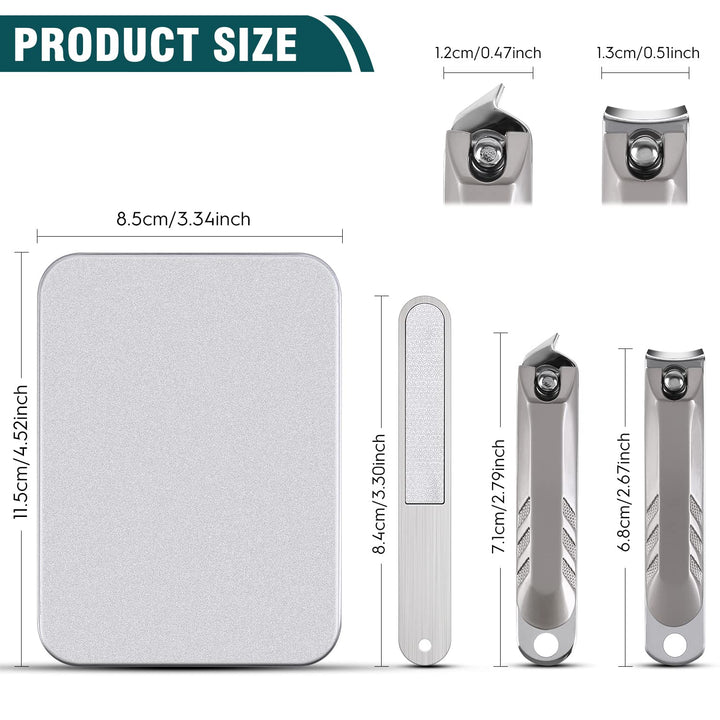 Nail Clippers Set - Silver