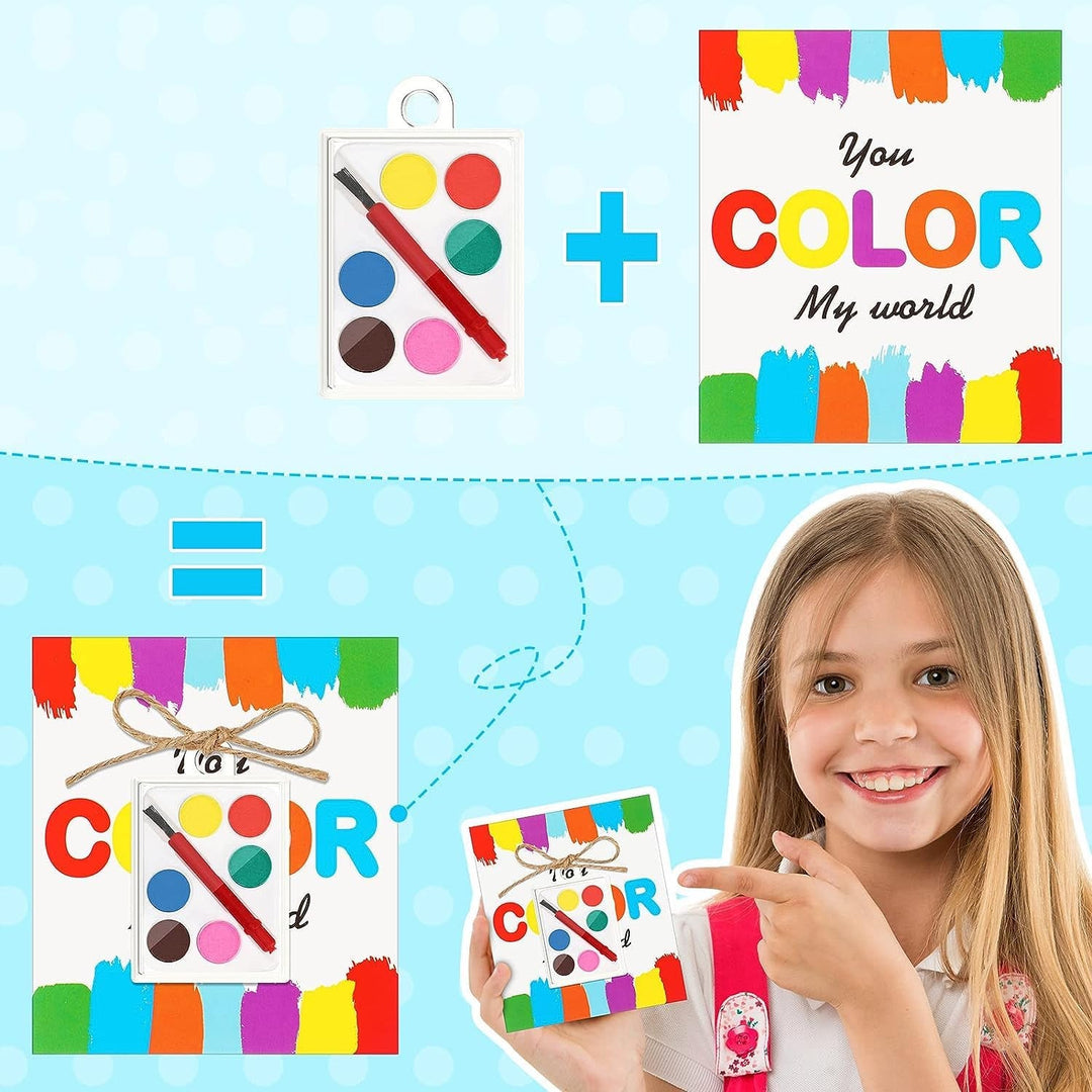 Kids Mini Watercolor Painting Sets 24 Pieces [No Retail Packing]