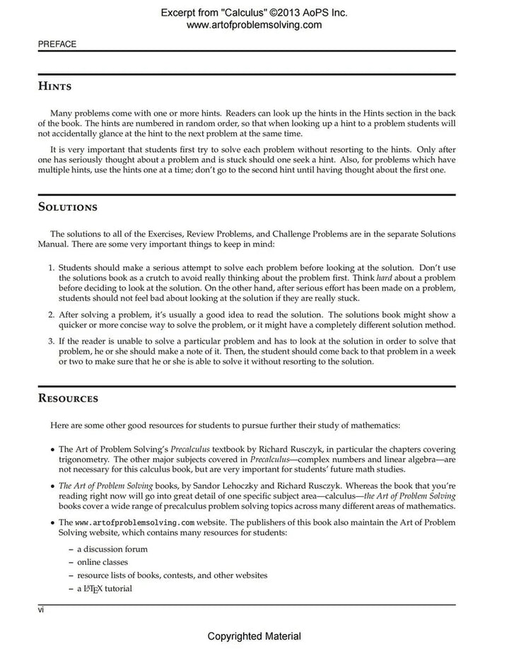 AoPS - Calculus (Text + Solutions) - Ages 16+