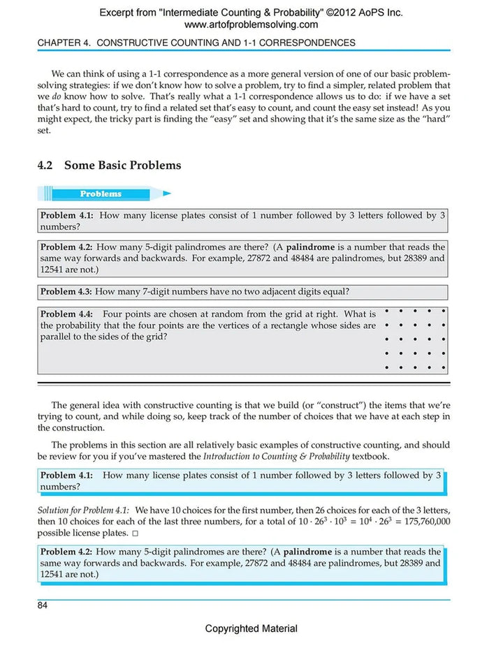 AoPS - Intermediate Counting & Probability (Text + Solutions) - Ages 14+