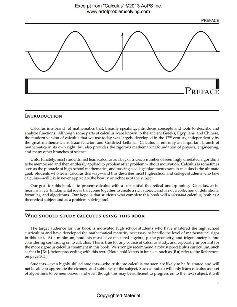 AoPS - Calculus (Text + Solutions) - Ages 16+