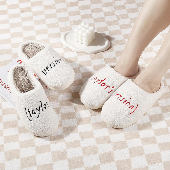 Unisex Fuzzy Warm Indoor Slippers [2-color]