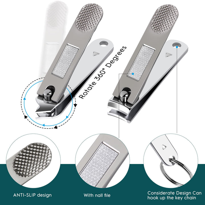 Nail Clippers Set - Silver