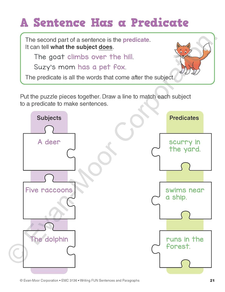 Evan-Moor Grade 1-3 Writing FUN Sentences and Paragraphs