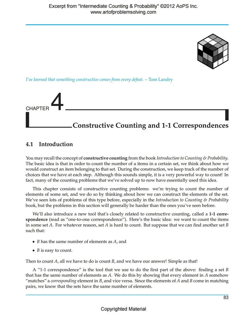 AoPS - Intermediate Counting & Probability (Text + Solutions) - Ages 14+