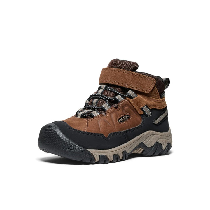 >KEEN Kids Targhee Waterproof All-Terrain Hiking Boot - BISON/BRINDLE