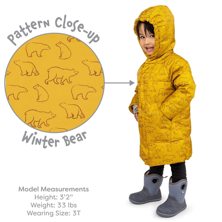 >Jan & Jul Kids Toasty-Dry Puffy Coat - Winter Bear